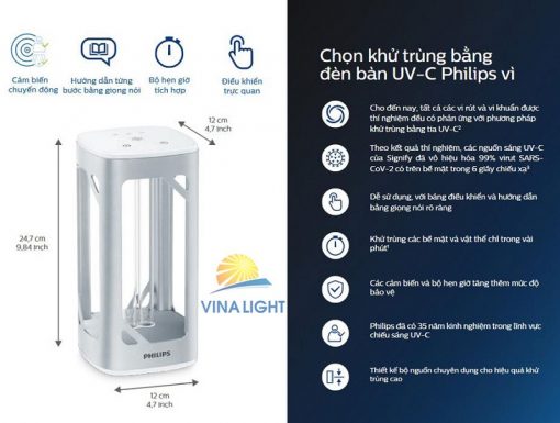 Đèn bàn UVC diệt khuẩn Philips