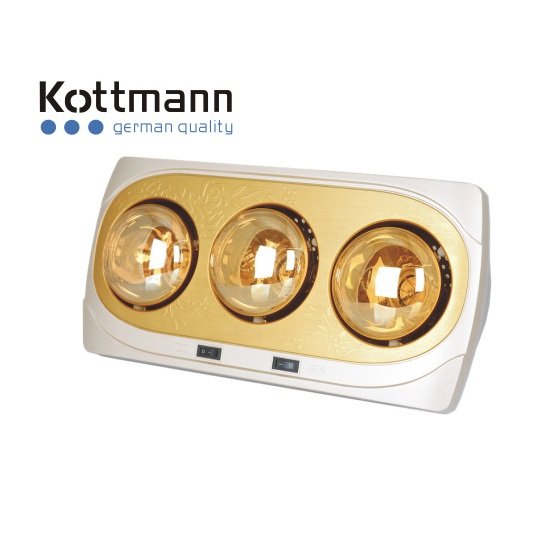 Đèn sưởi nhà tắm Kottmann 3 bóng treo tường K3B-NV