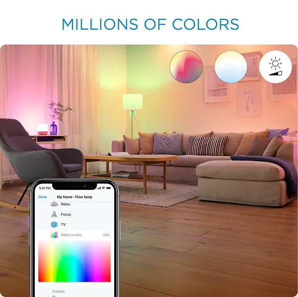 Đèn thông minh Tunable White and Color A60 sử dụng bảng màu sắc 16 triệu màu