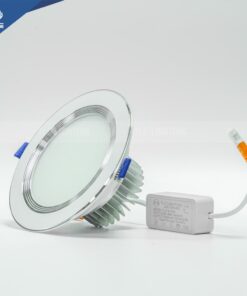 Đèn LED âm trần chống chói tản nhiệt dày 9W viền trắng – Đơn sắc