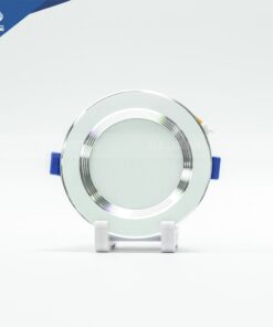 Đèn LED âm trần chống chói đế mỏng 9W viền trắng – Ba màu