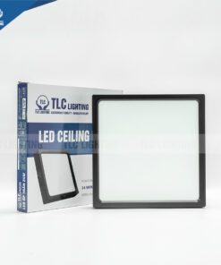 Đèn LED ốp trần 24w vuông vỏ đen – Ba màu