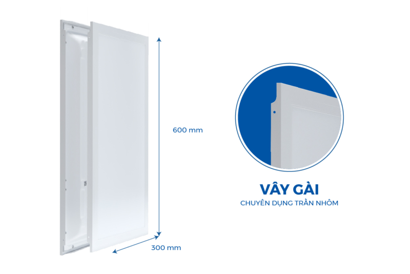 Đèn LED panel 300x600 trần nhôm
