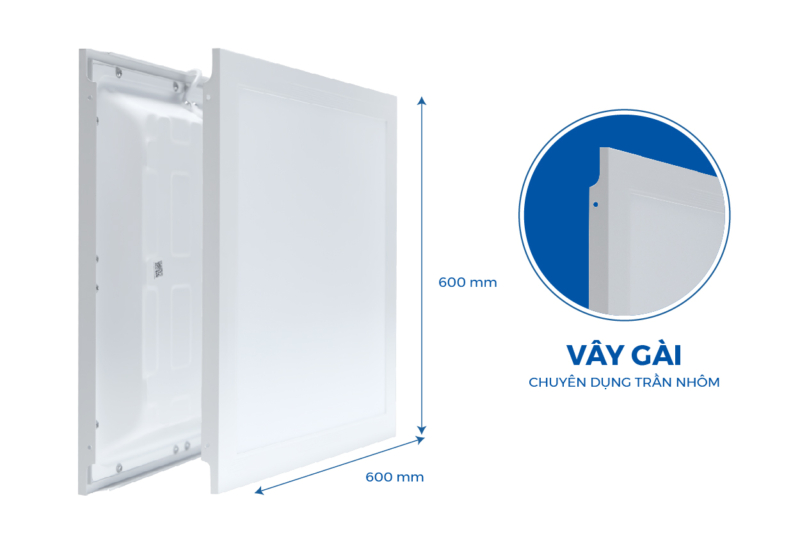 Đèn LED panel 600x600 trần nhôm